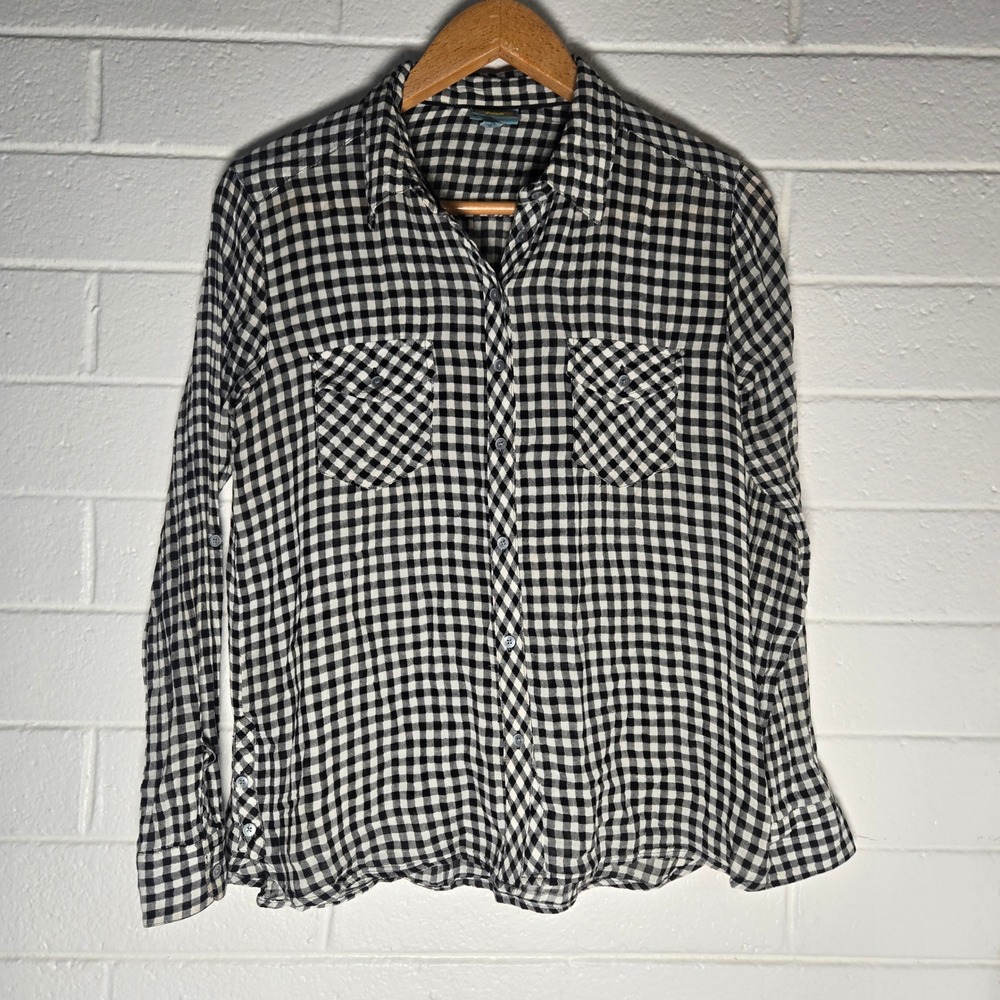 C&C California Gingham Button Shirt Medium Plaid Casual Fall Layer